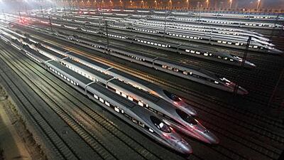 Trains on this high-speed line will initially run at 300 kph with a total travel time of about eight hours.