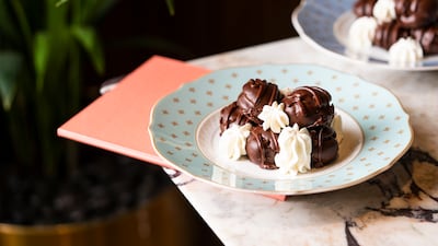 Chocolate profiteroles by Francesco Magro, head chef at The Artisan in DIFC. Photo: The Artisan