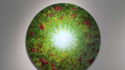 The pomegranate, Guevara says, is a symbol of fertility, love and also something forbidden