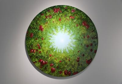 The pomegranate, Guevara says, is a symbol of fertility, love and also something forbidden. Pawan Singh / The National