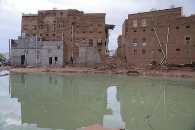 Flooding in Tarim, a historical city in Yemen's south-eastern province of Hadramawt which was hit by heavy rainfall on May 2, 2021. Hadramawt Governor's Office
