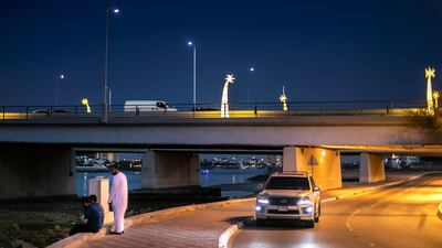 Ramadan lights decorate Abu Dhabi's Maqta Bridge. Photo by Reem Mohammed/The National