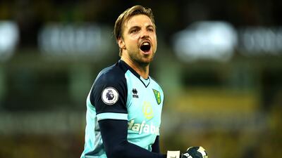 Tim Krul of Norwich City celebrates victory. Getty Images