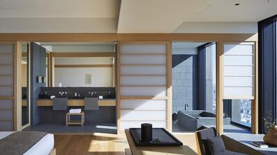 The suite bath area. Courtesy Aman Resorts