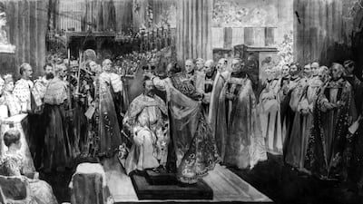 The coronation of Edward VII in Westminster Abbey in 1902