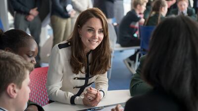 Meeting local school children in Portsmouth in 2016 as patron of The 1851 Trust. Getty Images