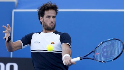 Feliciano Lopez was a late replacement for Jo-Wilfried Tsonga, and proved a great addition, winning his won match against Kevin Anderson. Ali Haider / EPA