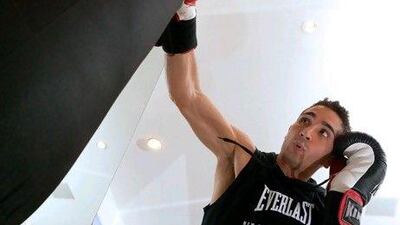 Guillaume Piatek, banker and amateur boxer training for his next bout. Duncan Chard for the National