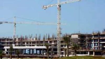 The Park Hyatt hotel under construction on Saadiyat Island.