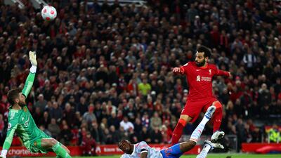 Right wing: Mohamed Salah (Liverpool). Devastating as Liverpool toyed with Manchester United, scoring twice and setting up Luis Diaz for the first in a 4-0 cakewalk, before crossing for Robertson for the first against Everton. Back among the goals at just the right time. Getty