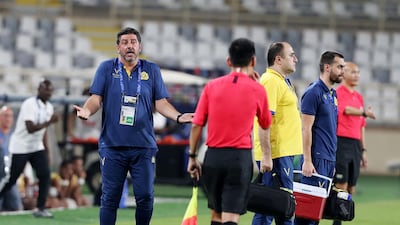 Al Nassr manager Rui Vitória during the match. Chris Whiteoak / The National