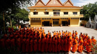 Sambor Prei Ku, Phnom Penh, Cambodia. Buddhist monks prayed at a pagoda after the archaeological site was added to UNESCO's world heritage list on July 10. The "temple in the richness of the forest” in the Khmer language, was identified by UNESCO as Ishanapura, the capital of the Chenla Empire that flourished in the late 6th and early 7th centuries CE. The art and architecture developed there became models for other parts of the region and lay the ground for the unique Khmer style of the Angkor period. Reuters / Samrang Pring