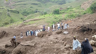 The aftermath of the landslide that 'completely levelled' the village of Tersin in Sudan's Marra Mountains. AFP