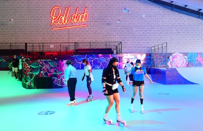 RollDXB has a 50-metre diameter skating area. Pawan Singh / The National