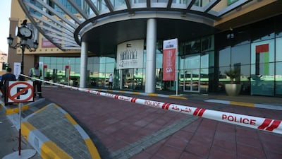 This was the scene earlier in the week when a fire broke out at Al Wadha Mall, just a few days later there were similar scenes yesterday. Fatima Al Marzooqi/ The National