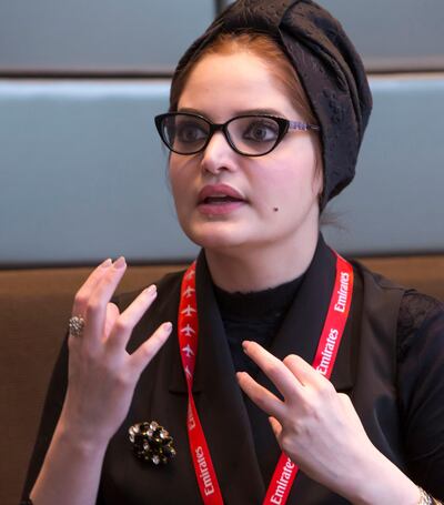 Shahad Al Rawi makes her first appearance at the Emirates Airline Festival of Literature. Leslie Pableo / The National