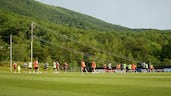 Iraq take part in an open training session ahead of the 2026 World Cup in White Sulphur Springs, West Virginia. Joshua Longmore / The National