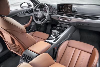 The centre display includes acoustic feedback in the touch display in place of the previous rotary and push button controls. Courtesy Audi