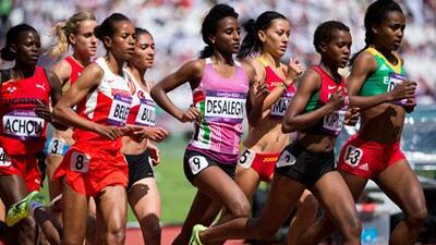 UAE runner Bethlem Desaleyn competes in the women's 1500m at London 2012