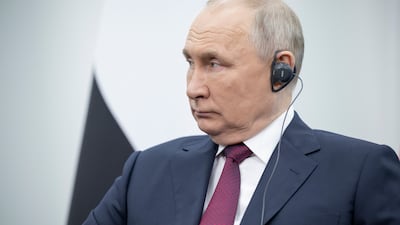 Mr Putin spoke with Sheikh Mohamed about various issues including the importance of communication and dialogue to support regional and international stability and peace. Photo: Rashed Al Mansoori / UAE Presidential Court