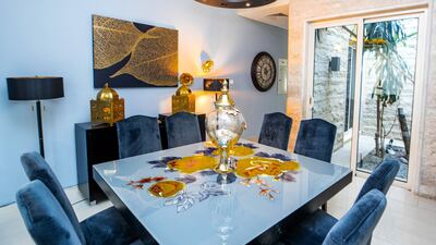 The four-bed villa is spacious and has a separate dining area.