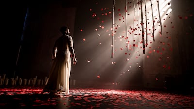 Dancer and choreographer Aakash Odedra performs the kathak dance at The Mount Without, in Bristol, western England, as part of Impermanence's Spring and Summer show season. PA