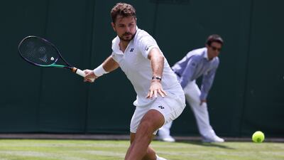 Stan Wawrinka during the Wimbledon second round match against Martin Etcheverry of Argentina. EPA