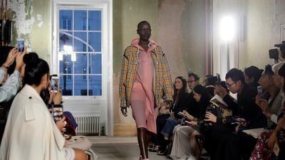 A model presents a creation at the Burberry Spring/Summer 2018 show at London Fashion Week in London. Mary Turner / Reuters
