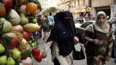 About 90 per cent of Egyptian Muslim women wear veils.