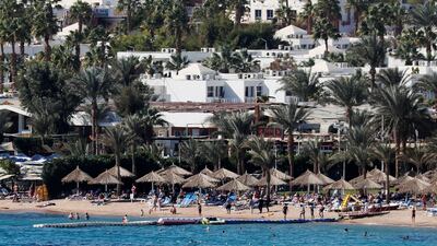 Tourists in Sharm El Sheikh, Egypt. The partnership between the Abu Dhabi Ports Group and the Red Sea Port Authority will include the renovation of a terminal in the resort town. Reuters
