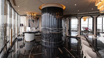 Another view of the swanky dining room