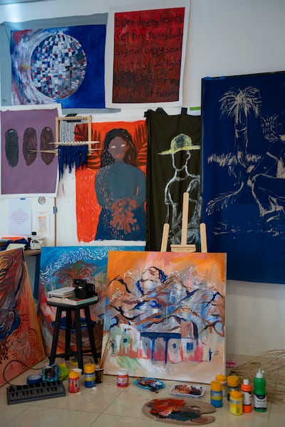 The work and research of the six artists will be revealed to the public during a two-day open studio event in a guesthouse in the palm grove of Mabiti in AlUla. Photo: Royal Commission for AlUla