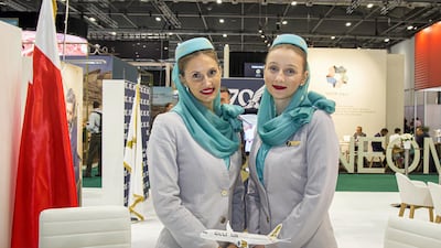 The Gulf Air stand. Rob Greig for The National