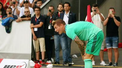 Toni Kroos prepares to take a corner. AFP