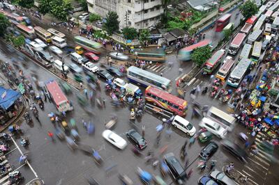 The roads in Dhaka are some of the most congested in the world