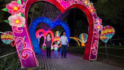 Dubai Garden Glow is great for both families and people who like to curate a colourful Instagram account. Photo: Leslie Pableo / The National
