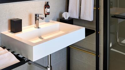 The bathrooms all boast rain showers. 