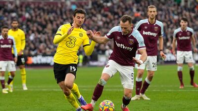 Right-back: Vladimir Coufal (West Ham) – Defended defiantly as West Ham made a series of blocks and attacked with great verve in the derby win over Chelsea. AP Photo