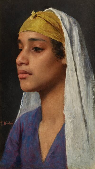 Portrait of an Egyptian Girl is an exemplary piece that shows the artist's mastery of light and colour. Photo: Ary Jan Gallery