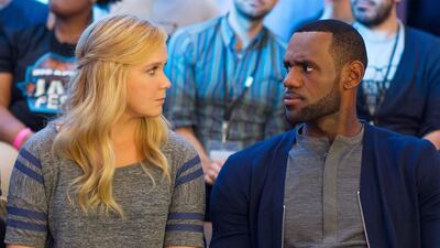 Amy Schumer and LeBron James in Trainwreck. Courtesy Universal Pictures via AP Photo