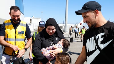 Larnaca International Airport receives people leaving Lebanon. Cyprus is becoming a waypoint for foreign citizens returning home. Getty Images