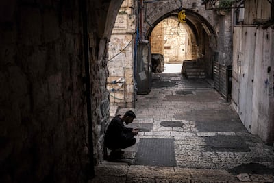 The Old City was largely deserted during Friday noon prayers. AFP