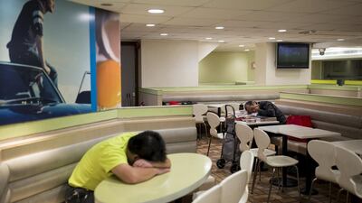 The government has estimated that the number of people sleeping on the street is 806 – double that of 2007 – although welfare groups say the real number is much higher. In general, the McRefugees are left in peace. Tyrone Siu / Reuters