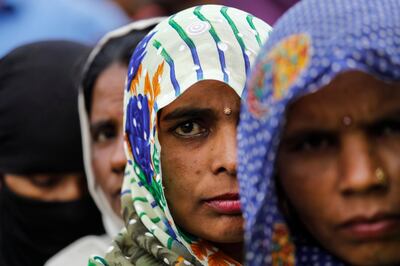 Voters line up in Amroha, in the northern Indian state of Uttar Pradesh. Reuters