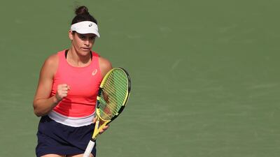 Jennifer Bradyafter winning a point. AP