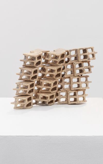 'Attempts at building a wall', 2018, by Nazgol Ansarinia. Photo by Sebastiano Pellion