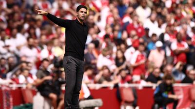 Arsenal's Spanish manager Mikel Arteta on the touchline during the match against Forest at the Emirates. AFP