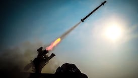 A missile is launched during a military drill in the waters off southern coast of Iran. EPA