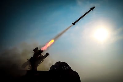 A missile is launched during a military drill off the coast of southern Iran in December 2025. By targeting its neighbours, Tehran is creating intractable enemies. EPA