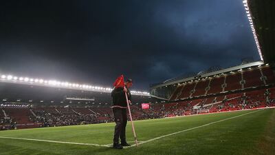 Old Trafford after the Vodafone Cup match between Manchester United and Urawa Red Diamonds had been cancelled due to an electrical storm. Getty